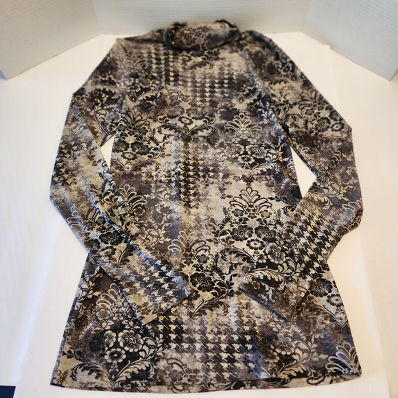 KAREN KANE KNIT TURTLENECK Gray Stretchy, Long Sleeves Lightweight - Picture 7 of 8